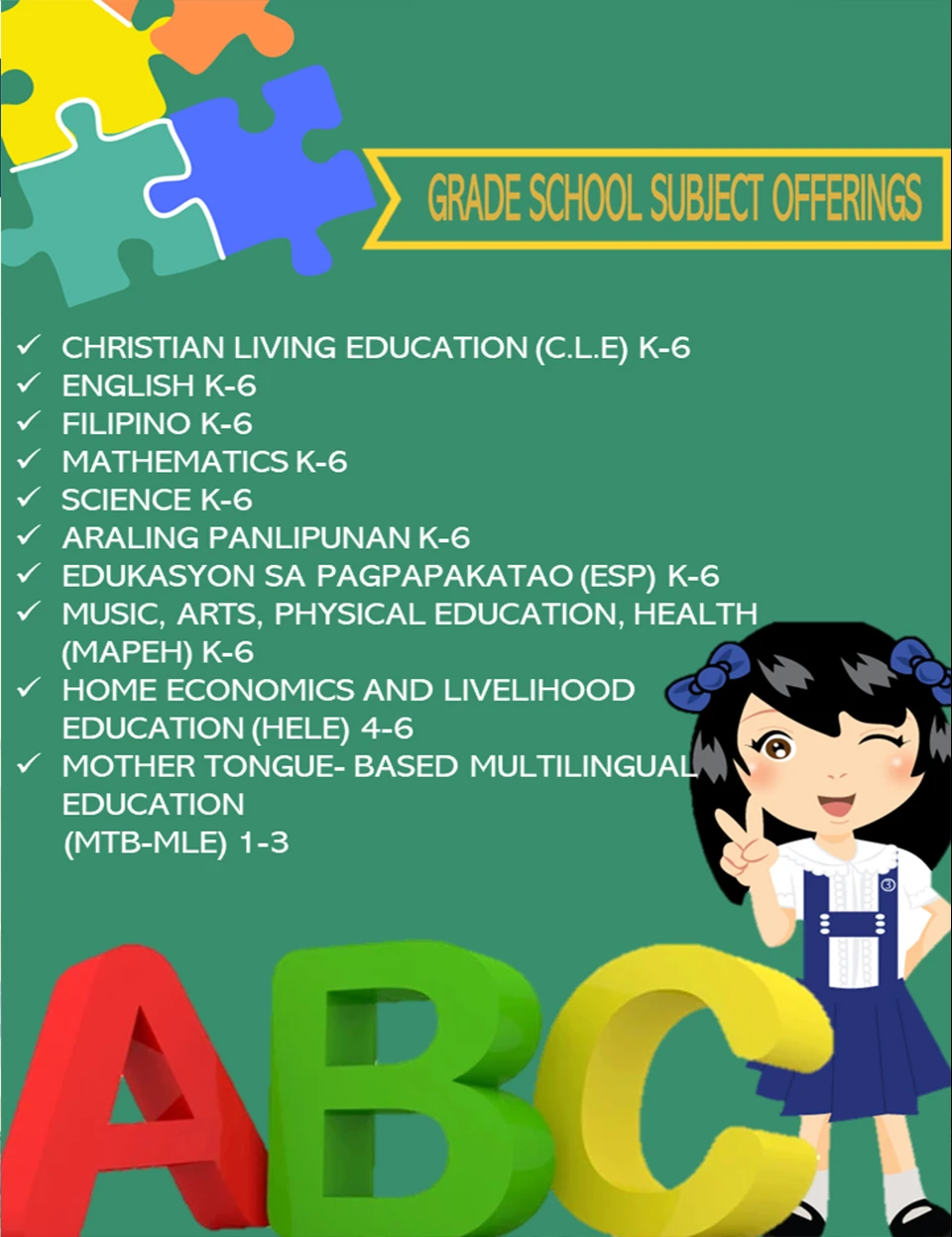 Grade School Subjects